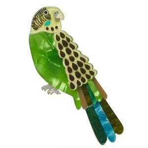 Flossie the Budgie Brooch Erstwilder